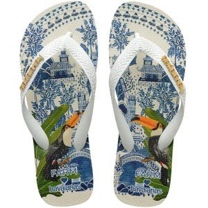 NWT Top Farm Rio Toucan Flip Flops